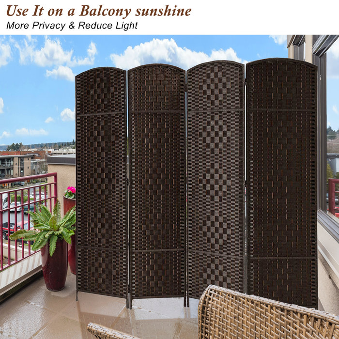 Union Rustic Elmina 6 Ft Folding Room Divider Privacy Screen Home Decor